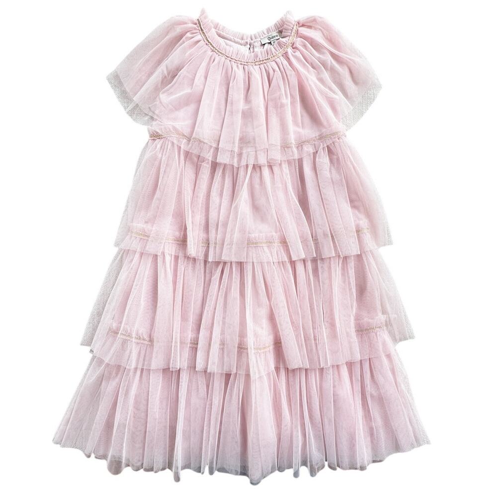 Quince Girl's Pink Layered Tulle Sleeveless Dress VGUC 10